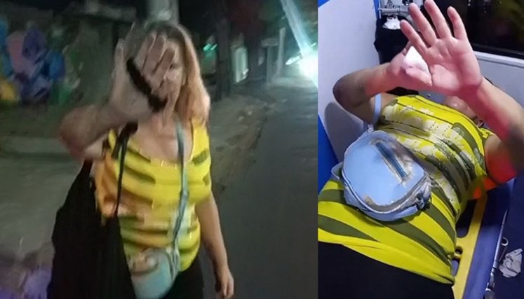 La señora al parecer finge los accidentes 