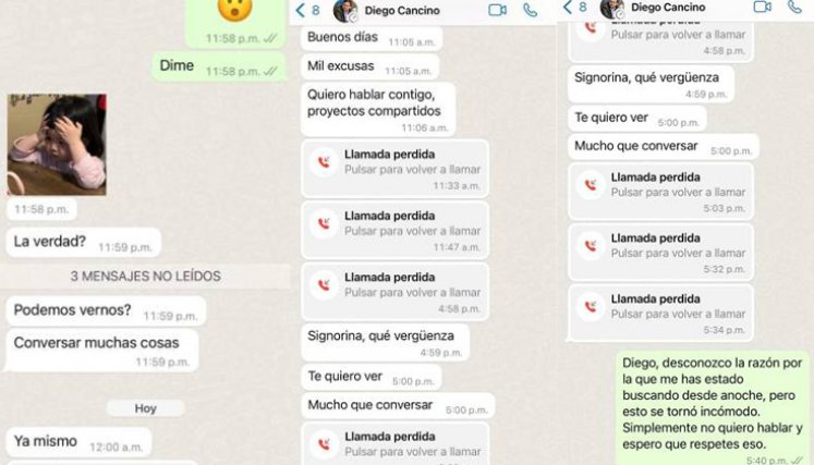 Chats de Diego Cancino y Amaranta Hank