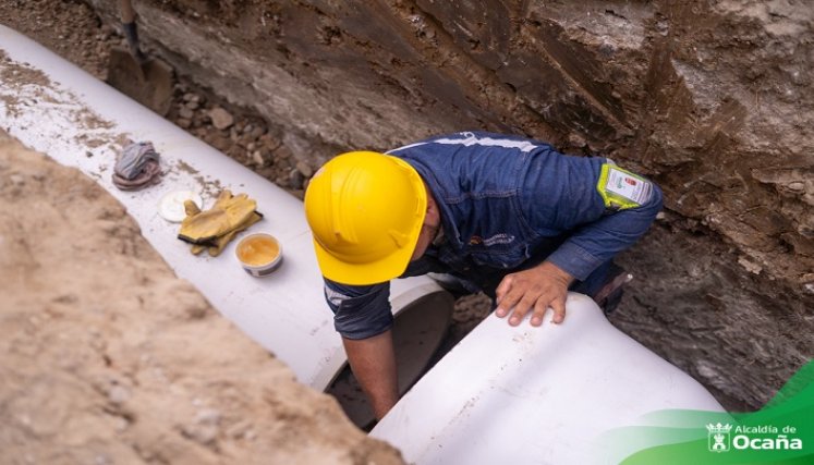 Suspendidos se encuentran los trabajos de la línea de impulsión del acueducto de Ocaña debido a una querella./ Foto: cortesía