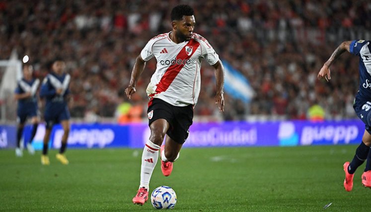 Miguel Ángel Borja, delantero de River Plate. 