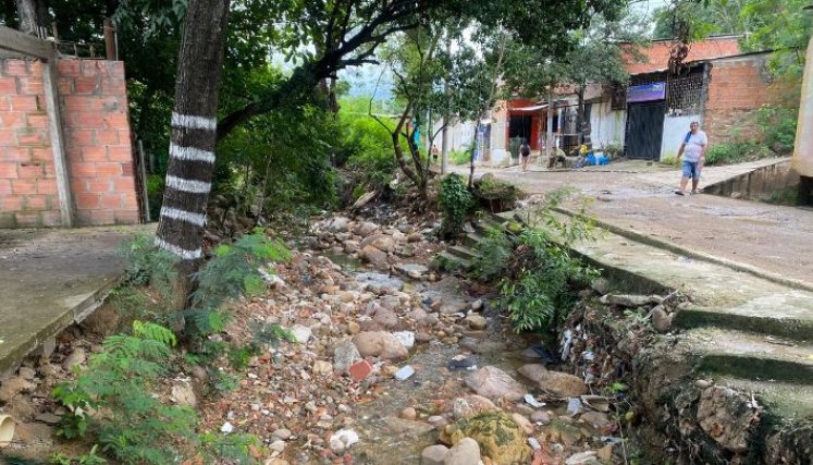 El canal empieza en el barrio Siglo XXI y termina en la parte baja de Boconó. /Foto: Nicolás Mojica.