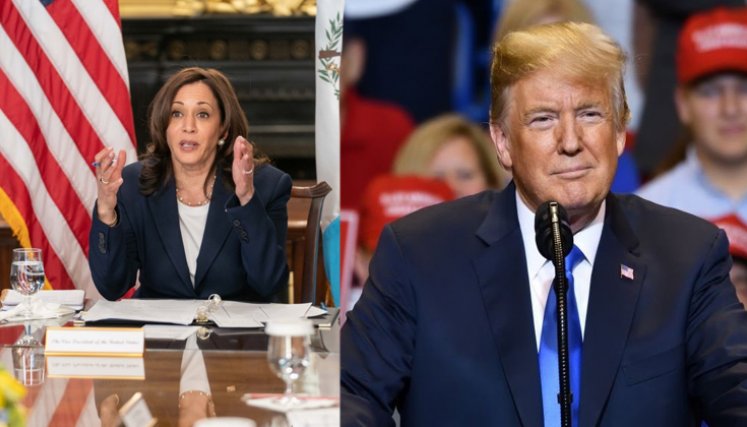 Kamala Harrys y Donald Trump