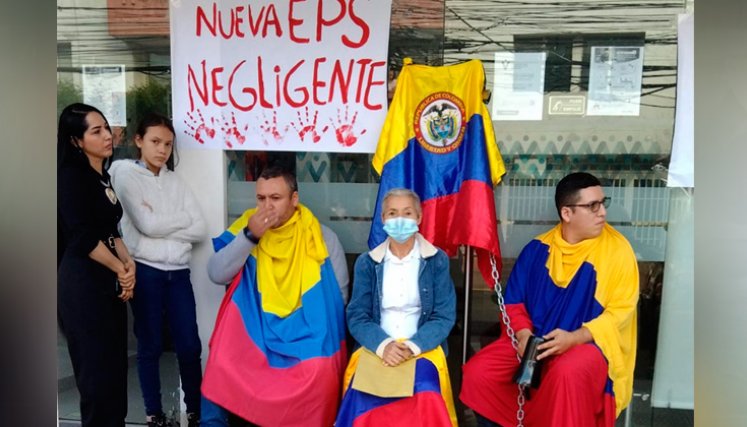 Protesta en la Nueva EPS