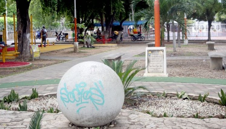 En el parque principal la comunidad ha realizado diversas actividades. / Foto: Carlos Ramírez.        