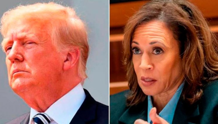 Donald Trump and Kamala Harris