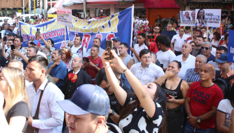 Los asistentes a la concentración fueron en su mayoria venezolanos residentes en Cúcuta.