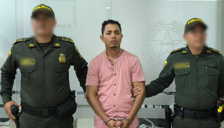 Andri Alejandro Tovar Díaz fue capturado por la Policía Metropolitana por los delitos de concierto para delinquir, homicidio y porte ilegal de armas de fuego. / Foto: Cortesía.