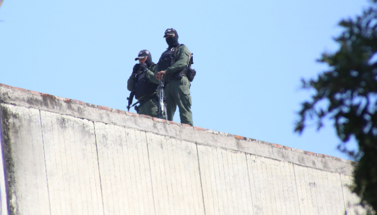 La fuerza pública brindó seguridad a la manifestación.
