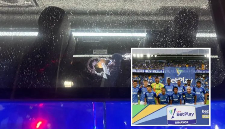 Atacan bus de Millonarios