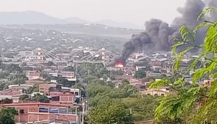 Incendio en La Victoria  Atalaya