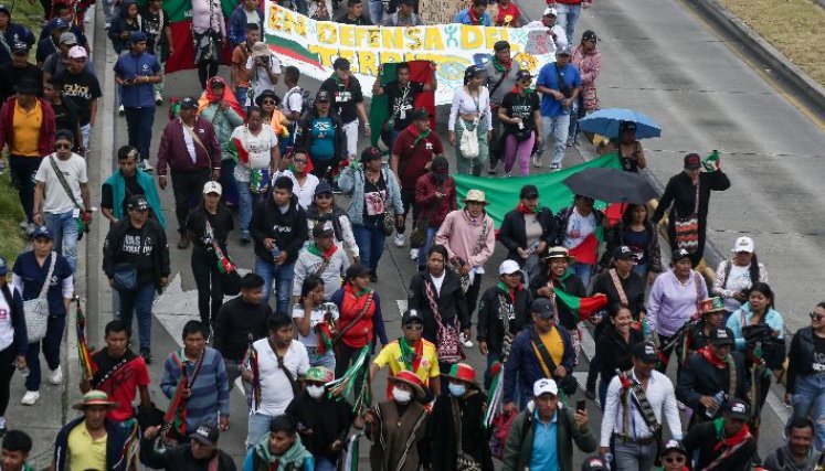 Indígenas se suman a protestas de los sindicatos, Bogotá pide apoyo del gobierno. / Foto: Cortesía.