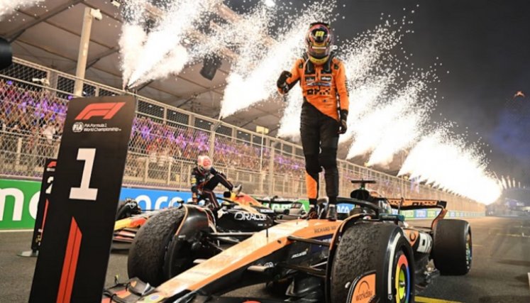 El australiano hizo una gran carrera superando a Max Verstappen.