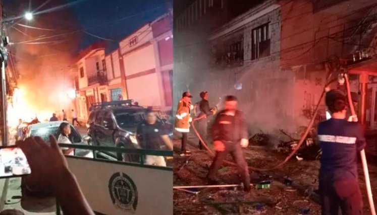 Atentado en La Plata. Foto tomada de El Colombiano