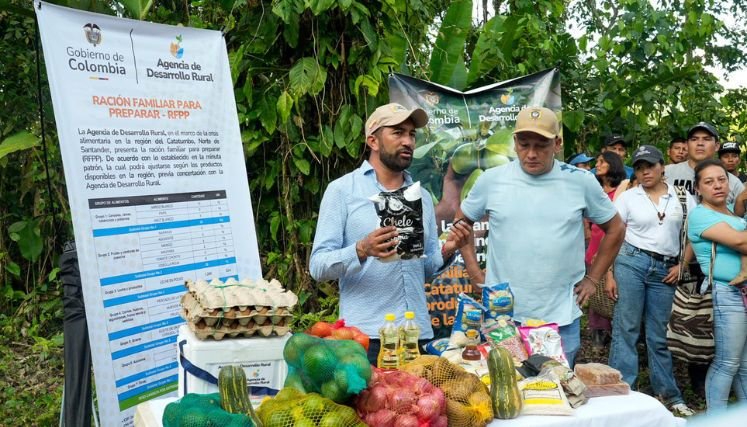 La Agencia de Desarrollo Rural coordina la entrega de canastas alimentarias en los resguardos indígenas del Catatumbo.