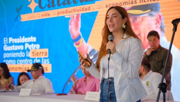 Gloria Miranda, directora del programa de sustitución de cultivos ilícitos/Foto Presidencia de la República