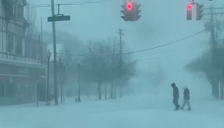Tormenta de nieve en Estados Unidos. Foto @cesartv78