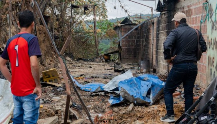 En zona rural de El Tarra varias zonas quedaron desoladas por los bombardeos/Foto Cortesía