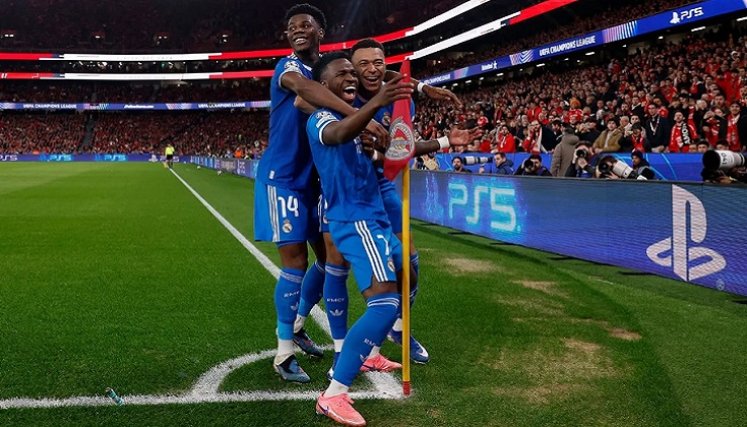 Vinicius Junior marcó el gol de la victoria del Madrid y quedó a un paso de avanzar a los octavos de final de la Liga de Campeones.