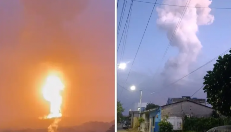 Volcan en Erupción