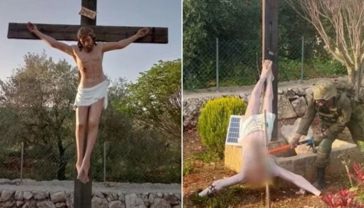 CRISTO DESTRUIDO EN LÍBANO 