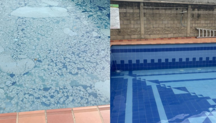 El antes y después del agua que llegó al conjunto Arboretto.