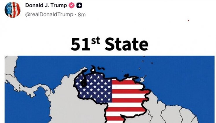 ¿Venezuela como estado 51? La polémica publicación de Trump en redes sociales