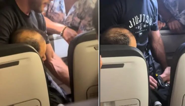 Incidente en avión. Capturas de pantalla.