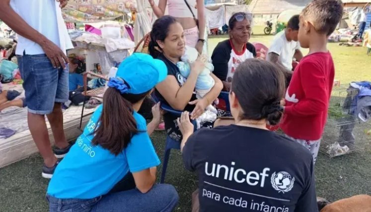 Unicef, terremotos en Venezuela. Foto: Unicef. El Colombiano.