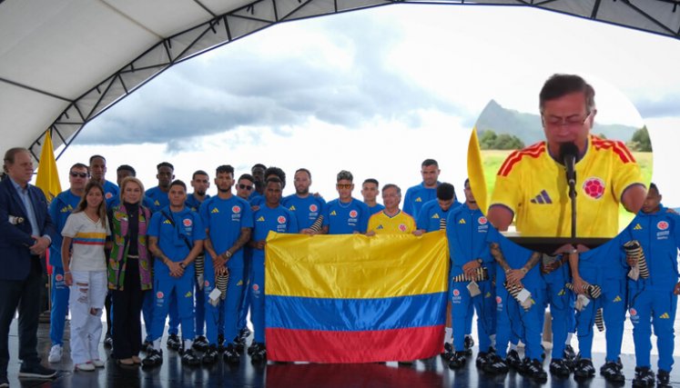 Presidente Petro lució la camiseta de la Selección Colombia en su despedida rumbo al Mundial