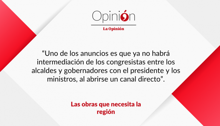 Las obras que necesita la región