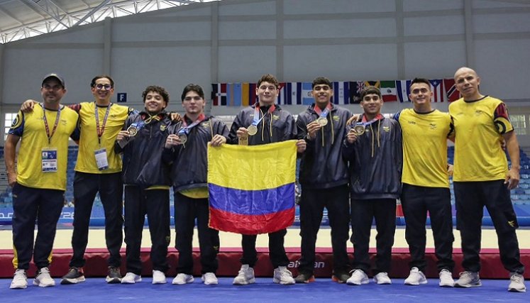 La selección Colombia de gimnasia obtuvo la medalla de oro en los Juegos de Santo Domingo 2026