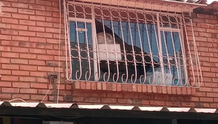 Muchas ventanas rotas se observan por todas las calles aledañas al sitio del atentado/Foto Orlando Carvajal