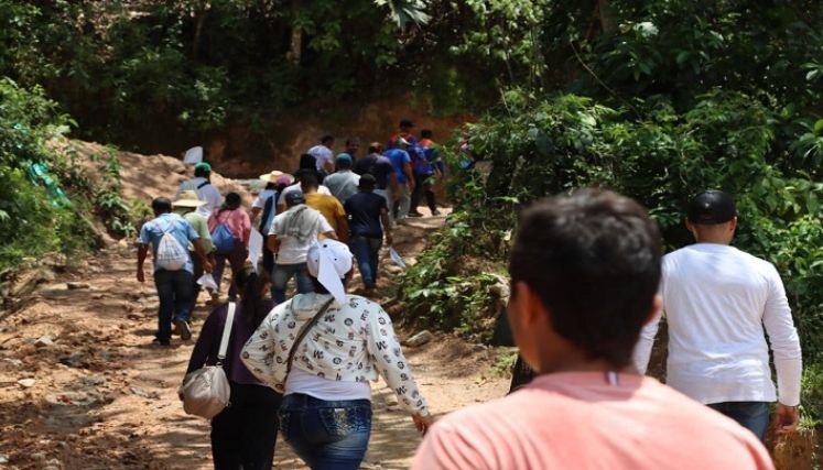 Llegan desplazados a la personería de Ocaña para entregar declaraciones del conflicto armado.
