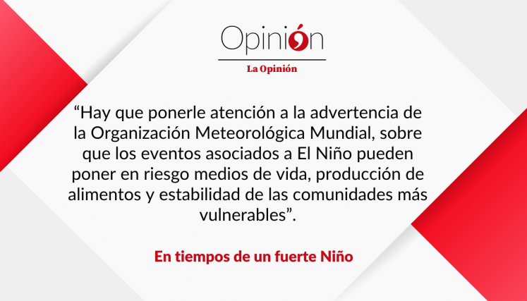 En tiempos de un fuerte Niño