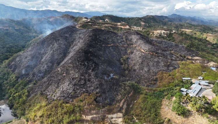 Después de varios días los organismos de socorro liquidan el incendio presentado en zona rural de Ocaña.
