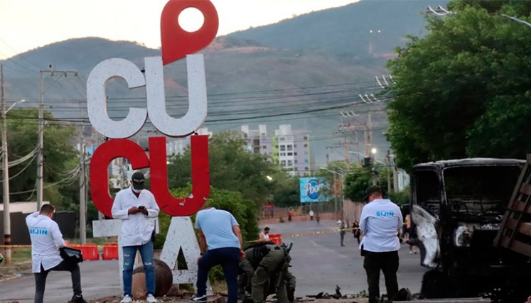 Atentado en Cúcuta. / Foto: Carlos Ramírez-La Opinión