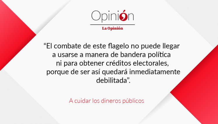A cuidar los dineros públicos