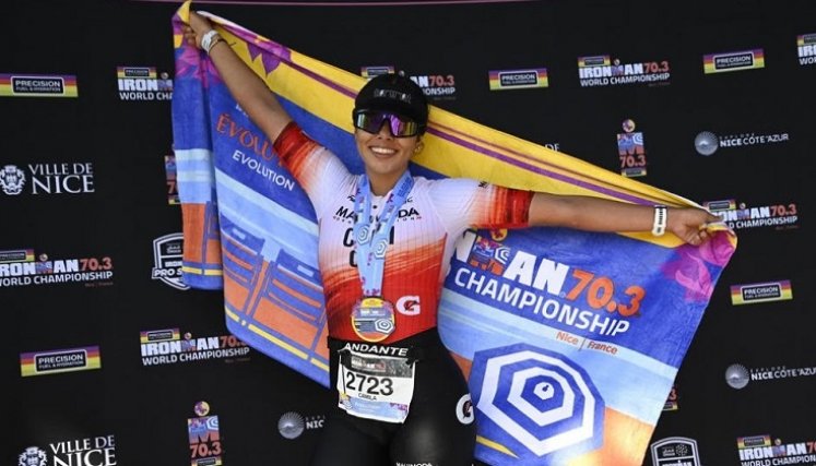 La triatleta Luisa Camila Ardila Torres tuvo una buena experiencia en el Mundial.