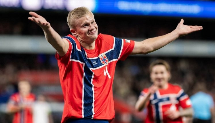 Erling haaland arrancó con un doblete en la Liga de Naciones 