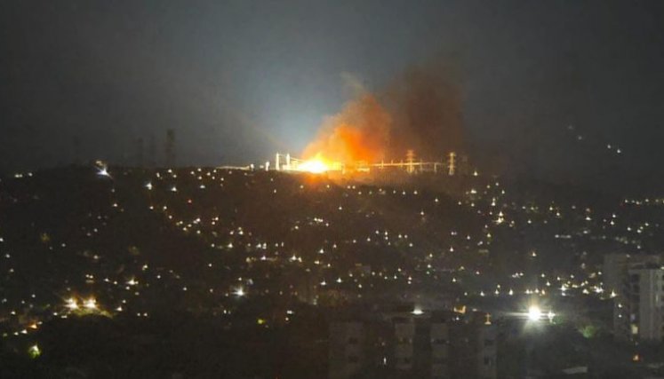 Incendio en la Subestación San Mateo.