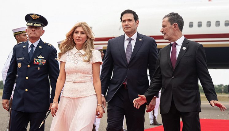 Marco-Rubio-con-su-esposa. Foto: Cancillería.