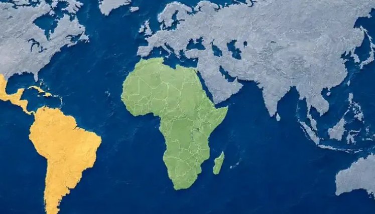 Nuevo mapa de África. Ilustración La República. Tomado de El Colombiano.