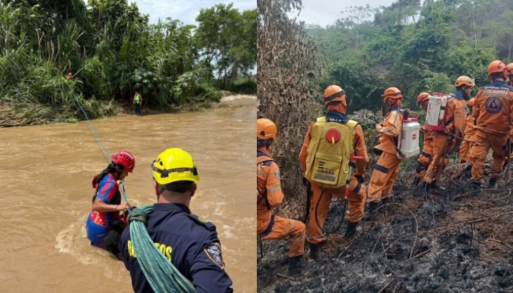 Organismos de socorro El Zulia y Bochalema.