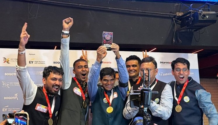 Esta es la delegación de la India, campeona mundial de tejo 2026.