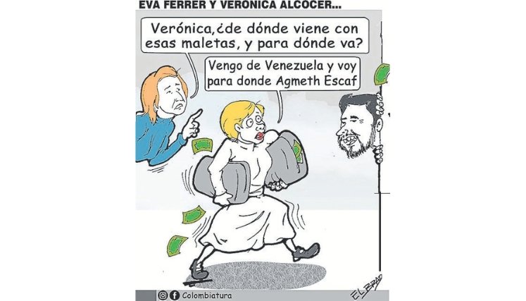 12-10-26 - Caricatura, Eva Ferrer y Verónica Alcocer.