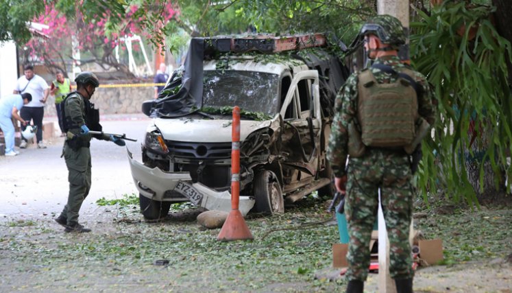 Así quedó el sector de El Escobal tras la explosión de un posible paquete bomba