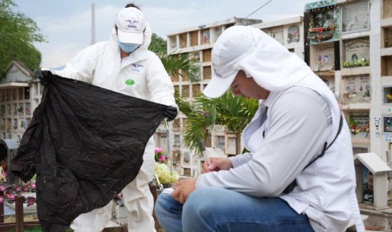 Unidad de Búsqueda de personas dadas por desaparecidas inicia trabajos forenses en el antiguo cementerio de El Zulia./Foto: Cortesía