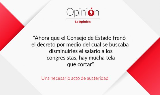 Una necesario acto de austeridad