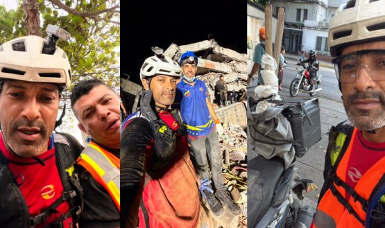 El entrenador de ciclismo que desafió el concreto para buscar vidas en La Guaira, Venezuela 