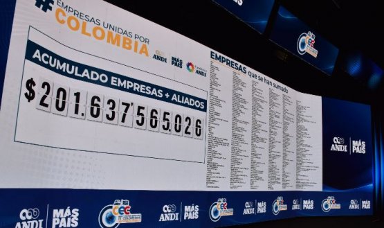 Empresas Unidas por Colombia superó los $201.637 millones en donaciones